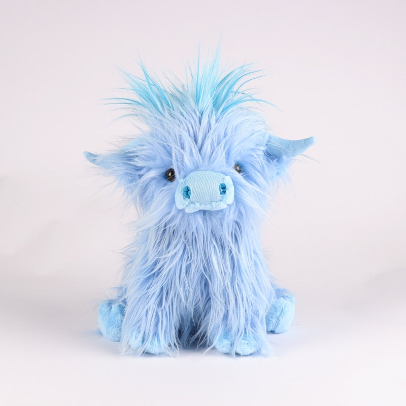 Internet celebrity Highland Cow plush toy simulation long haired cow figurine