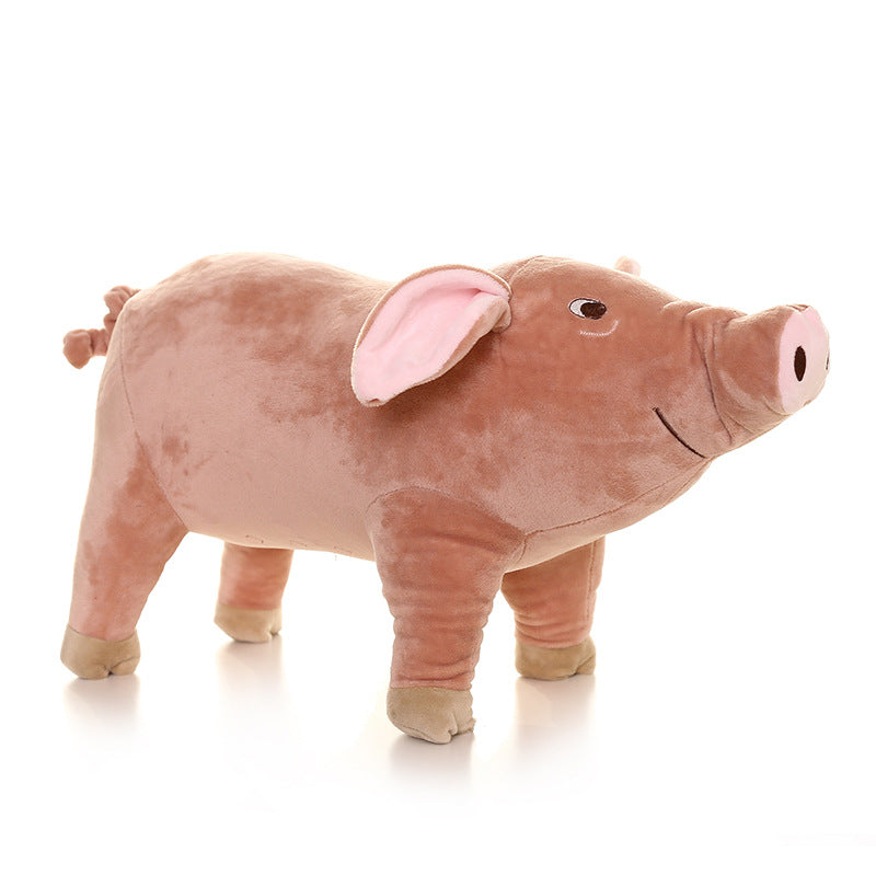 Cute Realistic Pig Plush Toy Pig Doll Stuffed Animal Sleeping Comfort Doll