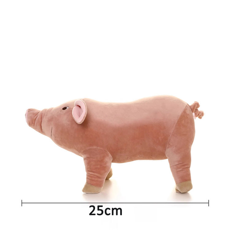 Cute Realistic Pig Plush Toy Pig Doll Stuffed Animal Sleeping Comfort Doll