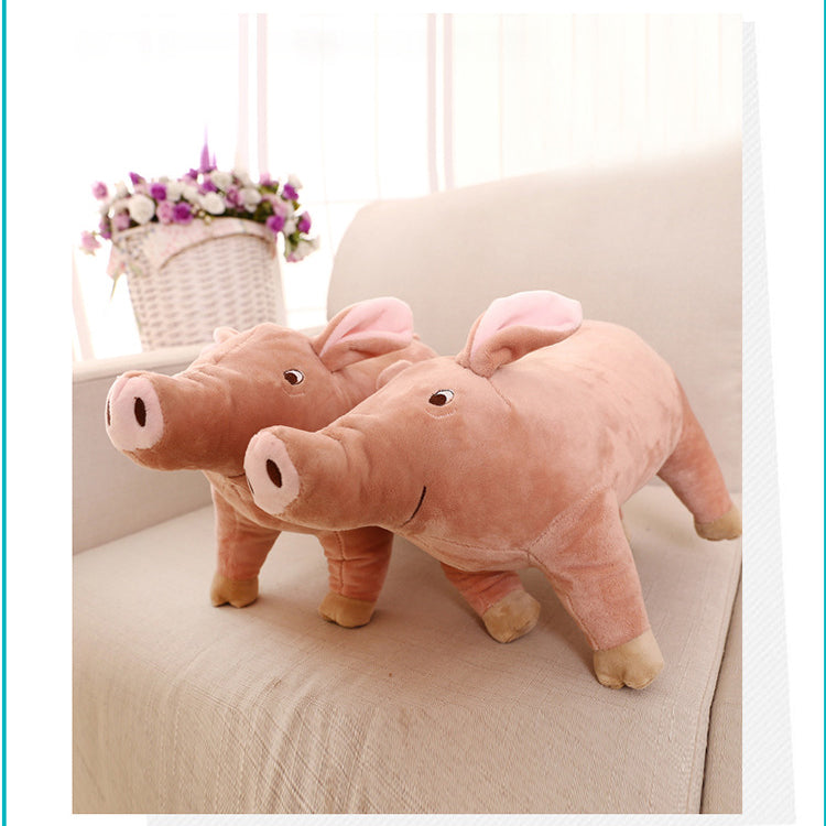 Cute Realistic Pig Plush Toy Pig Doll Stuffed Animal Sleeping Comfort Doll