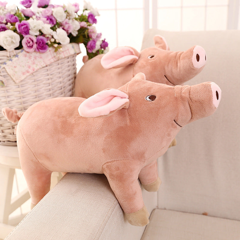 Cute Realistic Pig Plush Toy Pig Doll Stuffed Animal Sleeping Comfort Doll